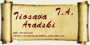 Tiosava Aradski vizit kartica